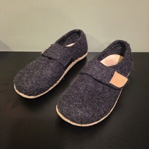 Geisswein Ultra Comfort Camden Wool Slippers Rubber Soles Dark Gray US 9 EU 40